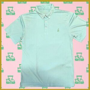 Johnnie-O Boys Golf Polo in Seafoam Green Size 14 Performance Fabric